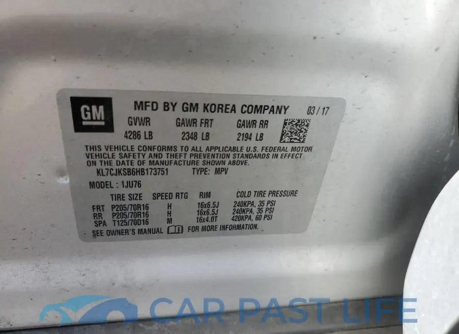 KL7CJKSB6HB173751# 13