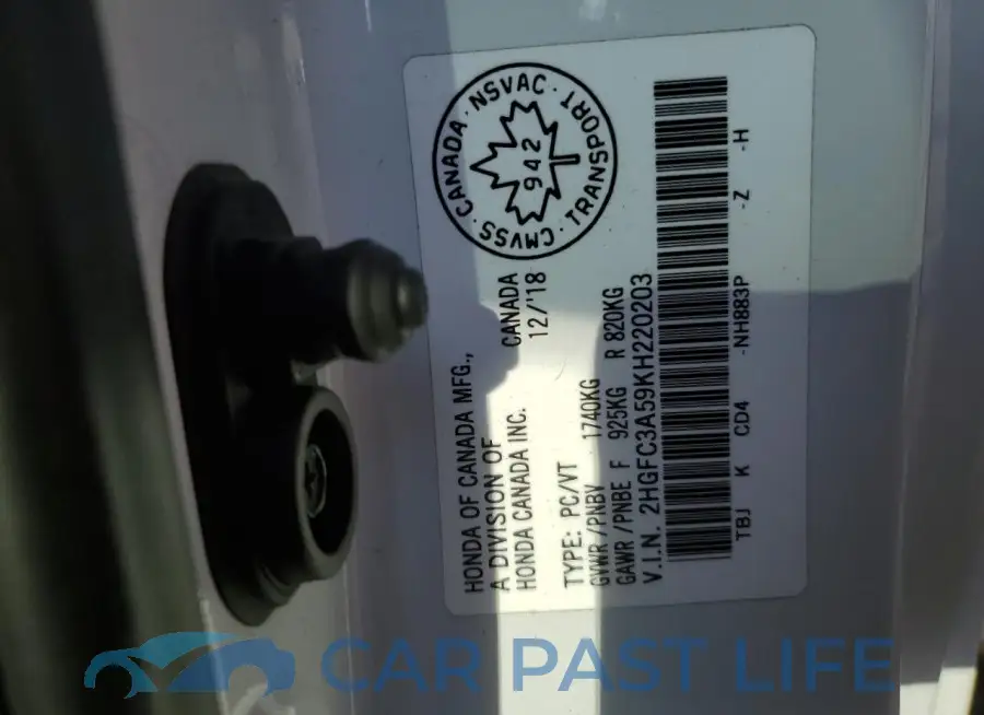 2HGFC3A59KH220203# 13