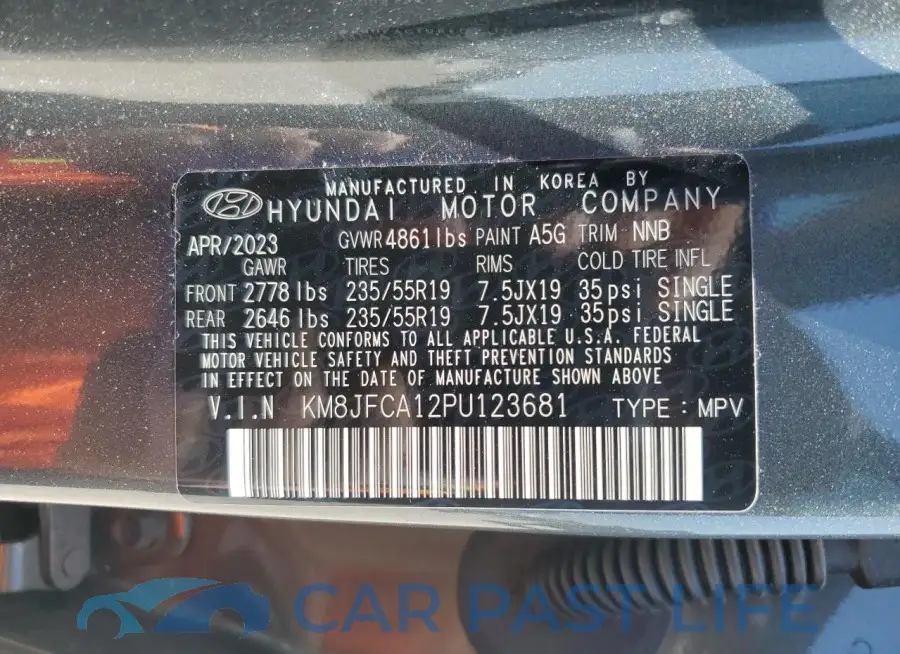 KM8JFCA12PU123681# 13