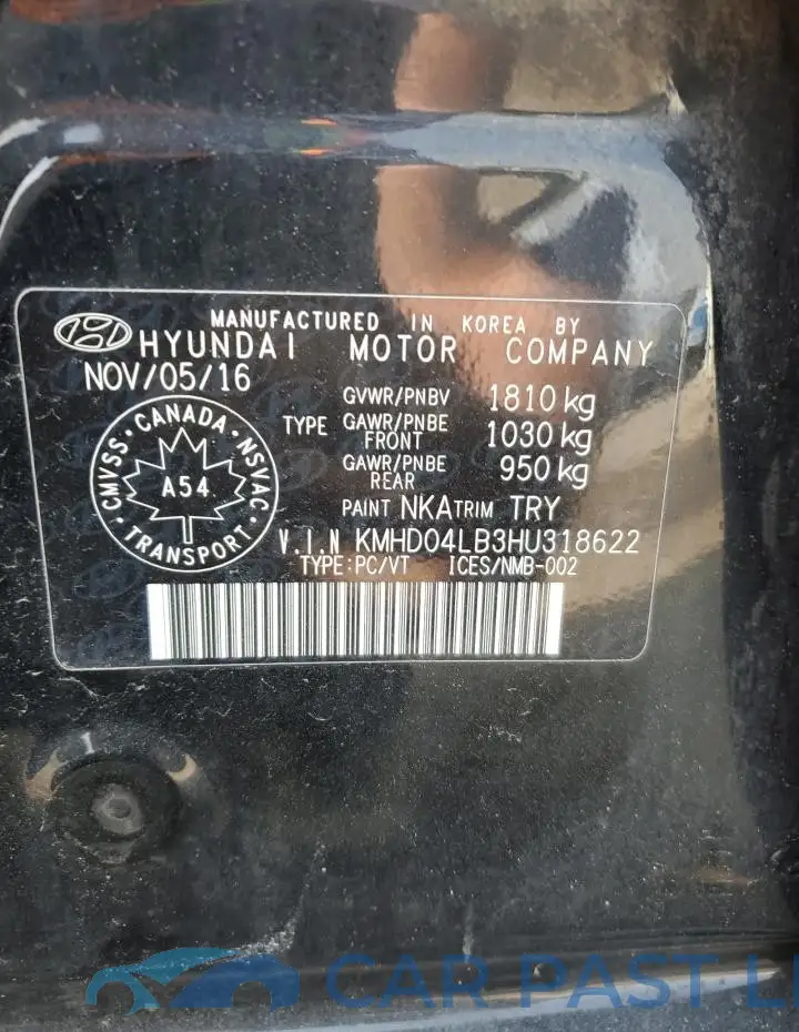KMHD04LB3HU318622# 13