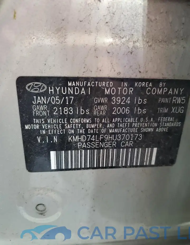 KMHD74LF9HU370173# 13