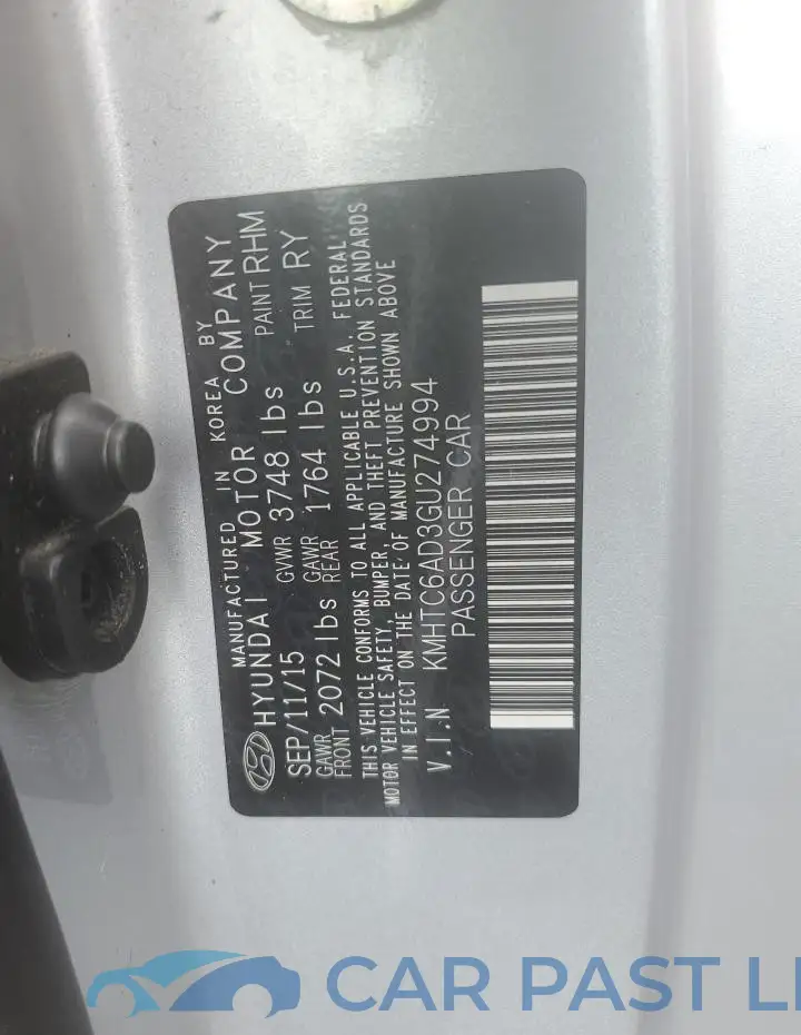 KMHTC6AD3GU274994# 12