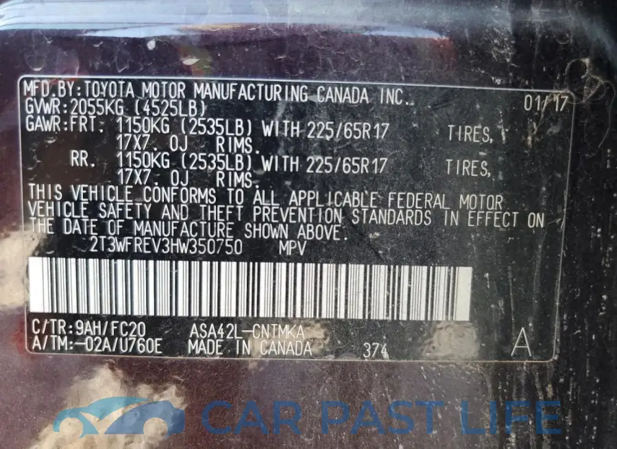 2T3WFREV3HW350750# 13