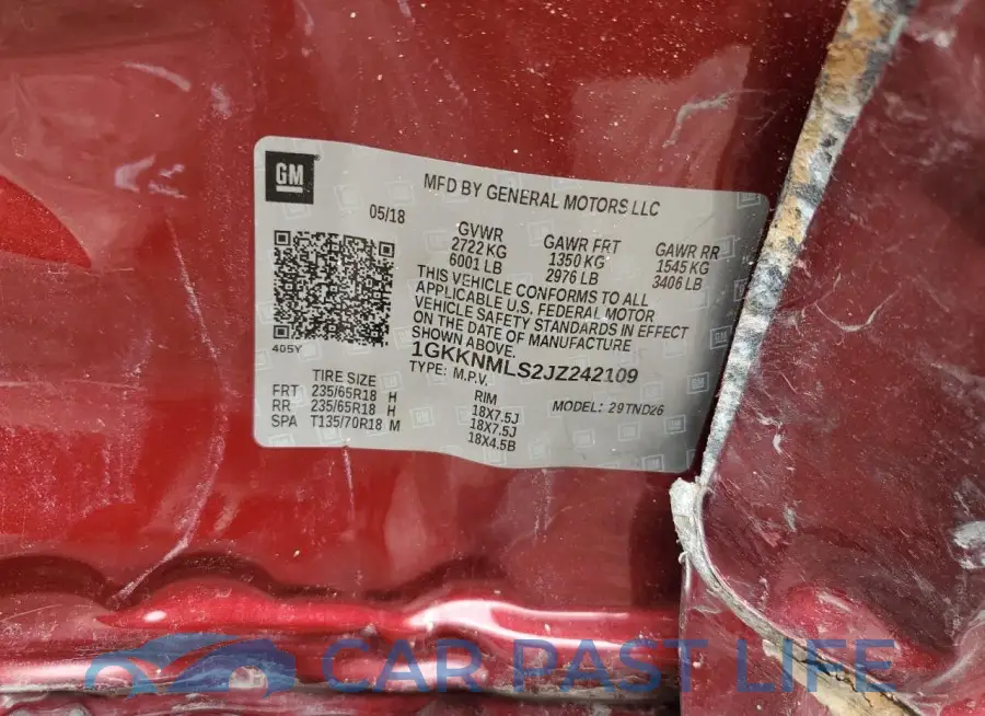 1GKKNMLS2JZ242109# 13