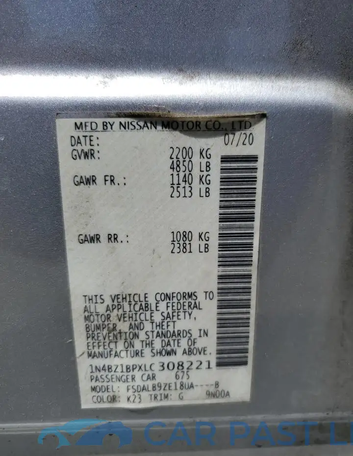 1N4BZ1BPXLC308221# 12