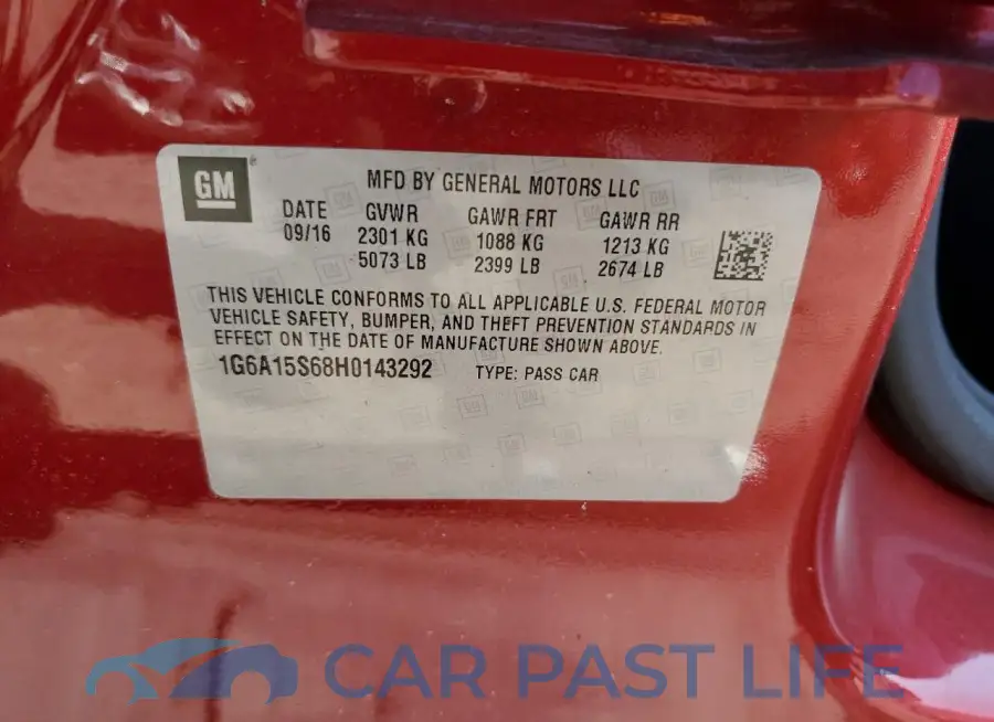 1G6A15S68H0143292# 13