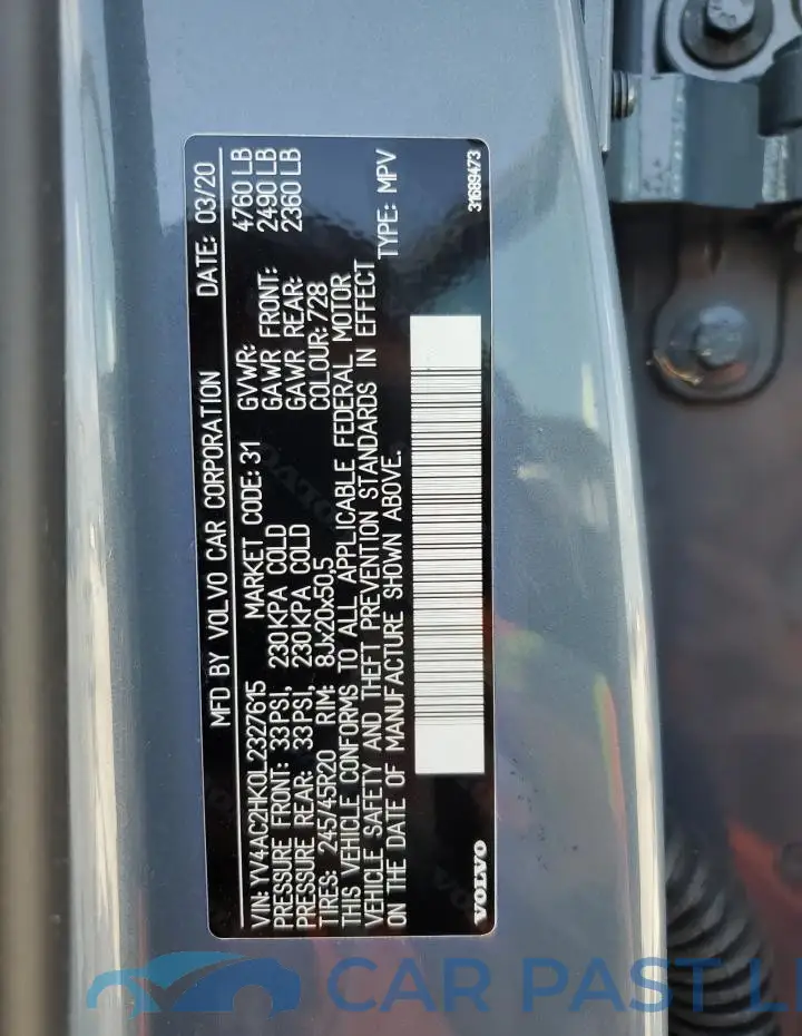 YV4AC2HK0L2327615# 14