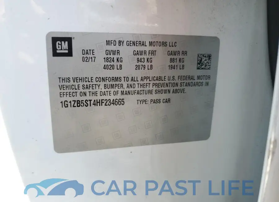 1G1ZB5ST4HF234665# 12