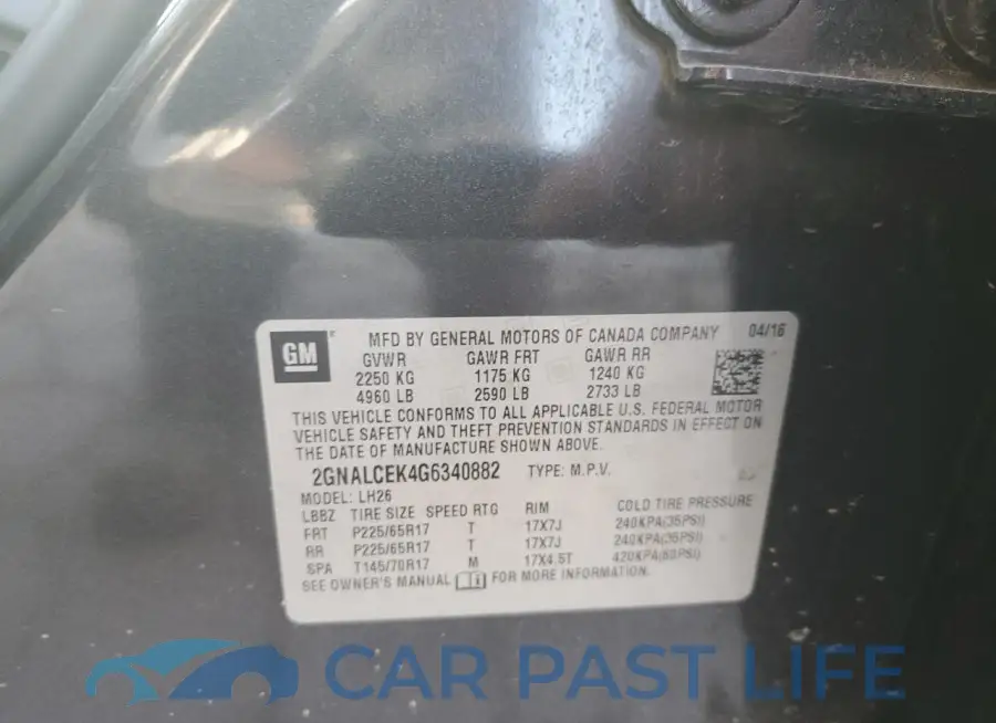 2GNALCEK4G6340882# 14