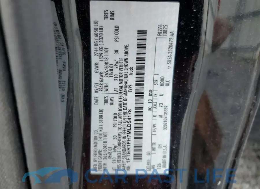 1FTER1FH7MLD54178# 12