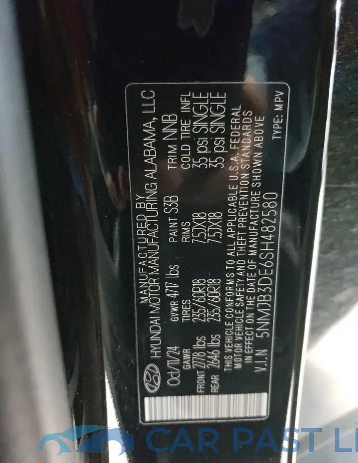5NMJB3DE6SH482580# 13