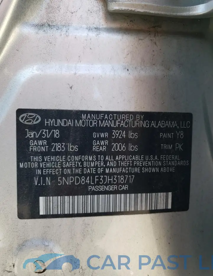 5NPD84LF3JH318717# 12