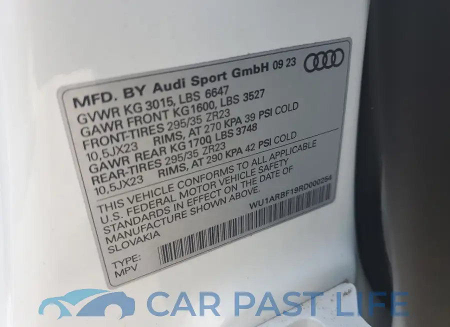 WU1ARBF19RD000254# 13