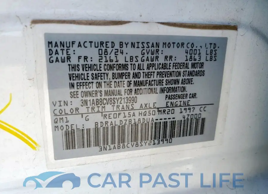 3N1AB8CV8SY213990# 12