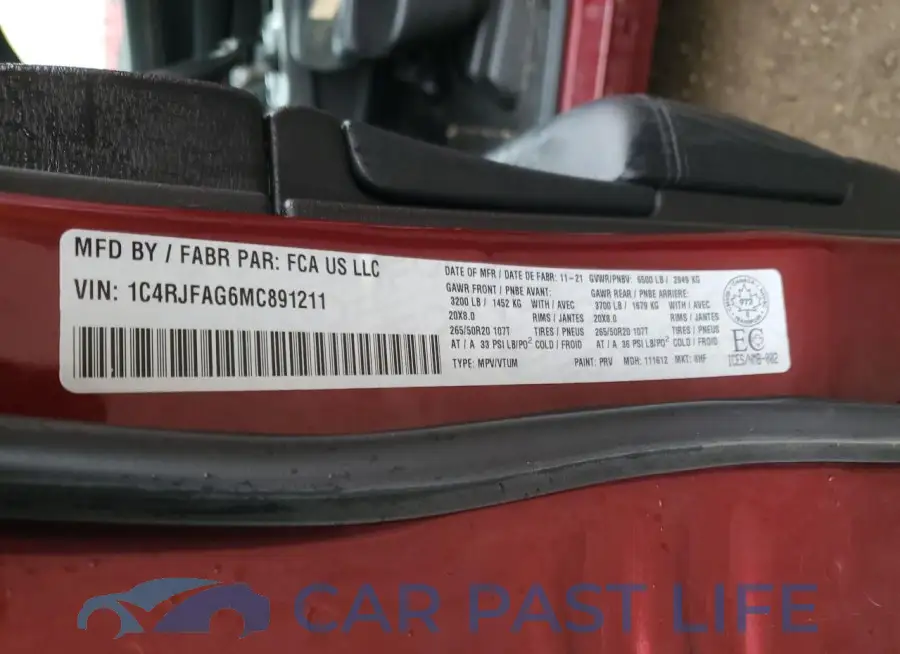 1C4RJFAG6MC891211# 14