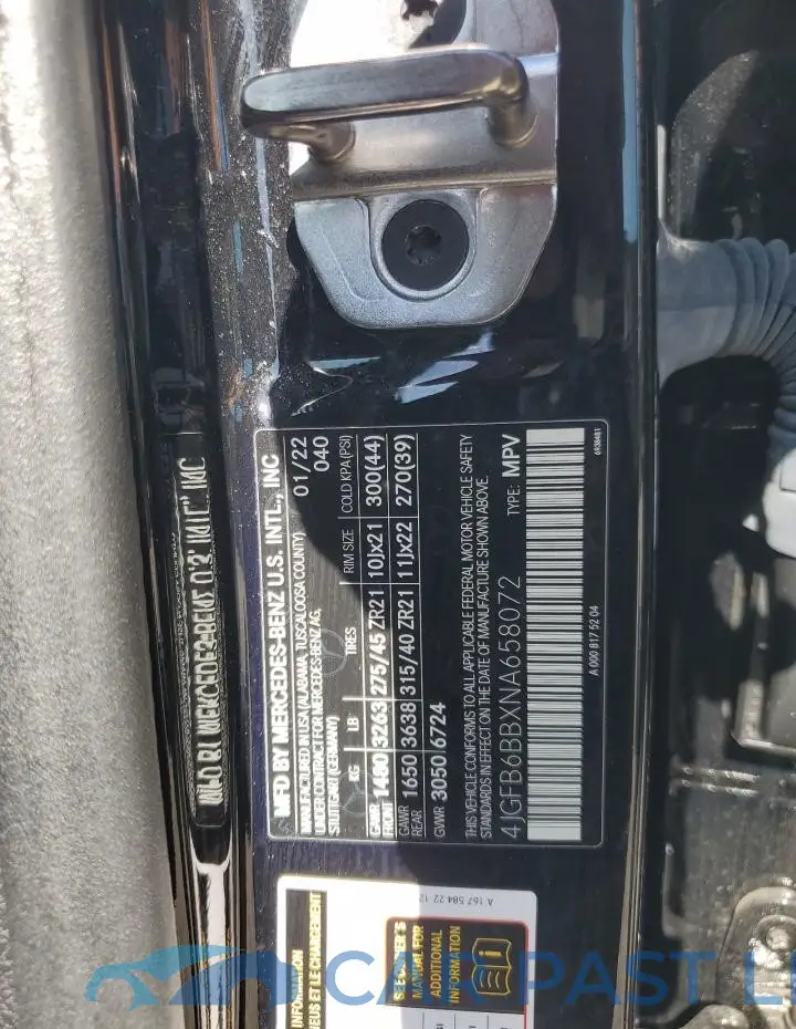 4JGFB6BBXNA658072# 14