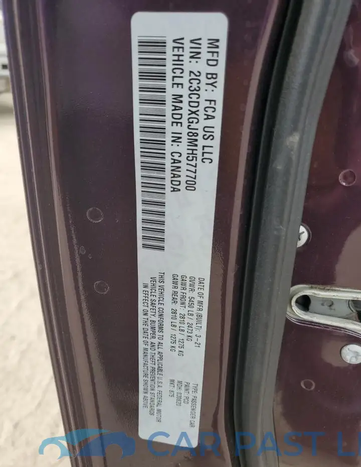 2C3CDXGJ8MH577700# 12