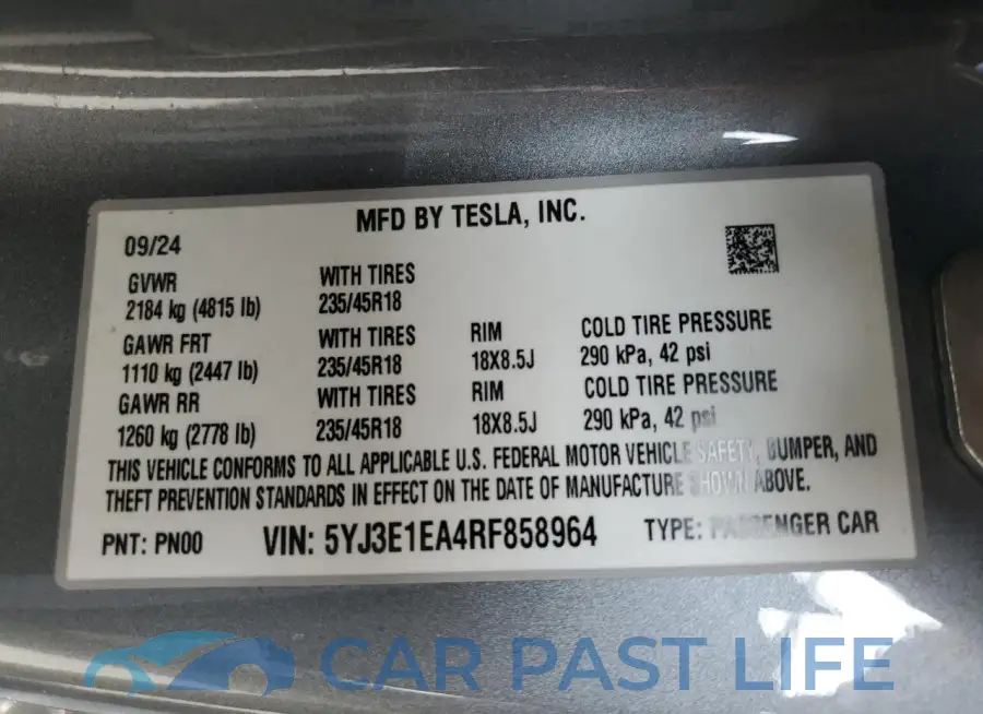5YJ3E1EA4RF858964# 13