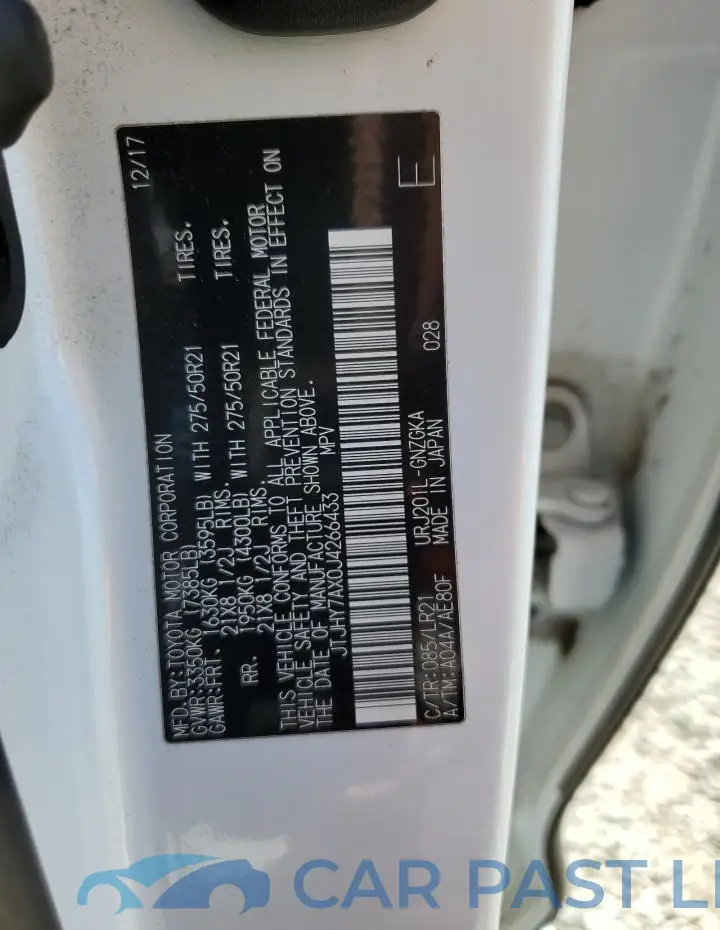 JTJHY7AX0J4266433# 13