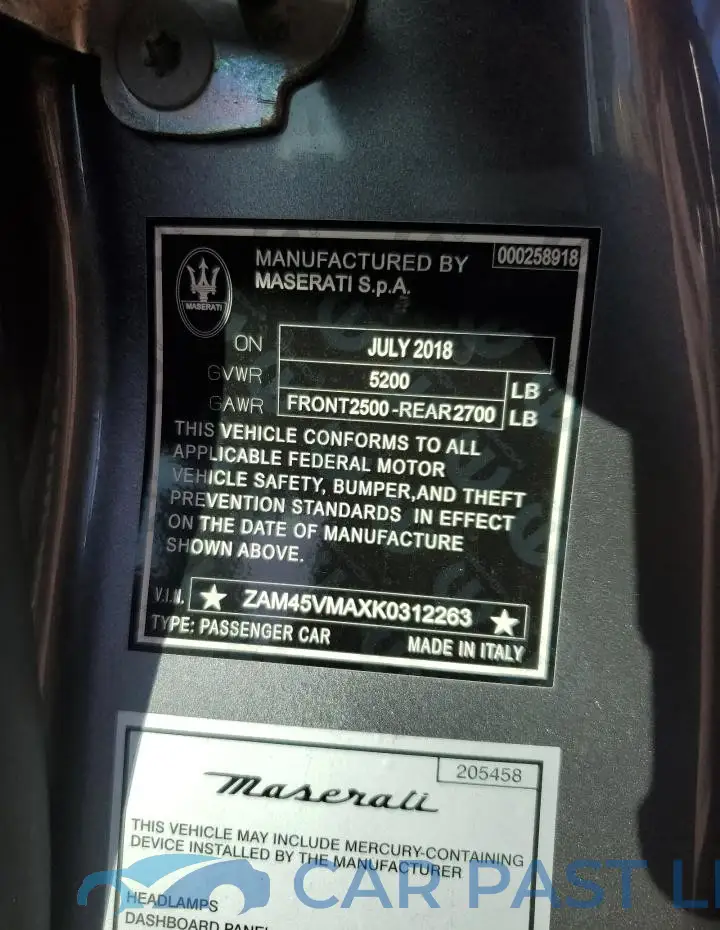 ZAM45VMAXK0312263# 13