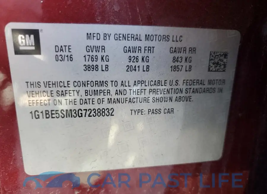 1G1BE5SM3G7238832# 12