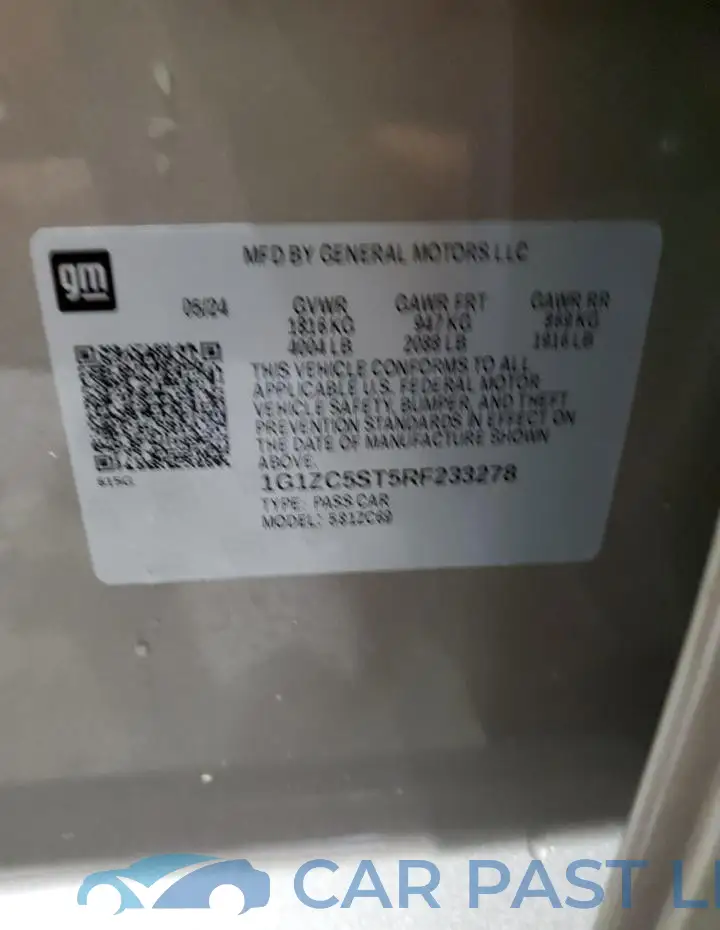 1G1ZC5ST5RF233278# 13