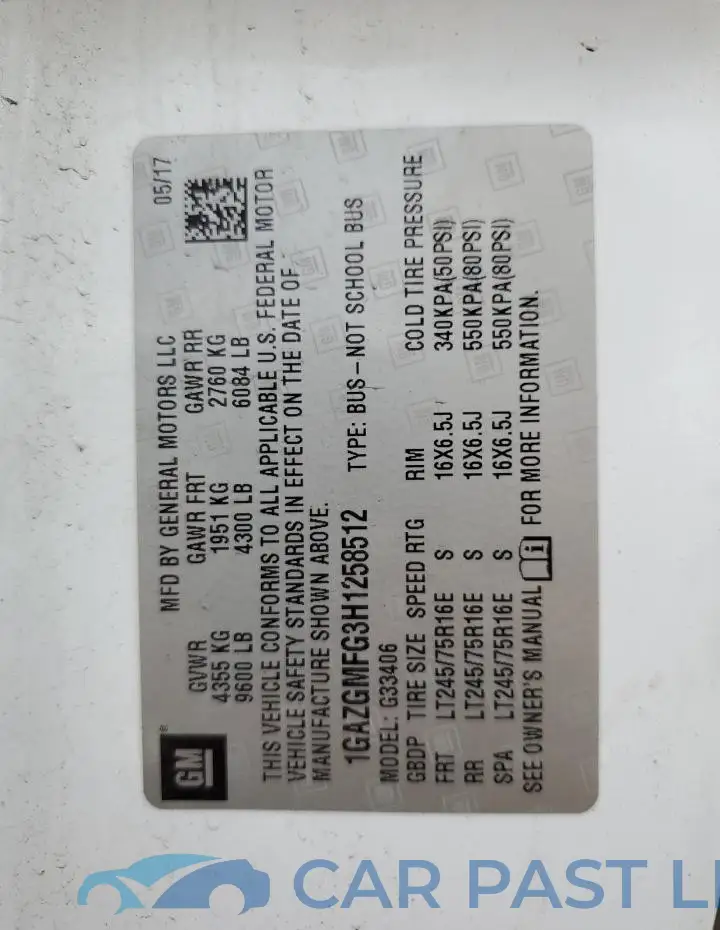 1GAZGMFG3H1258512# 13
