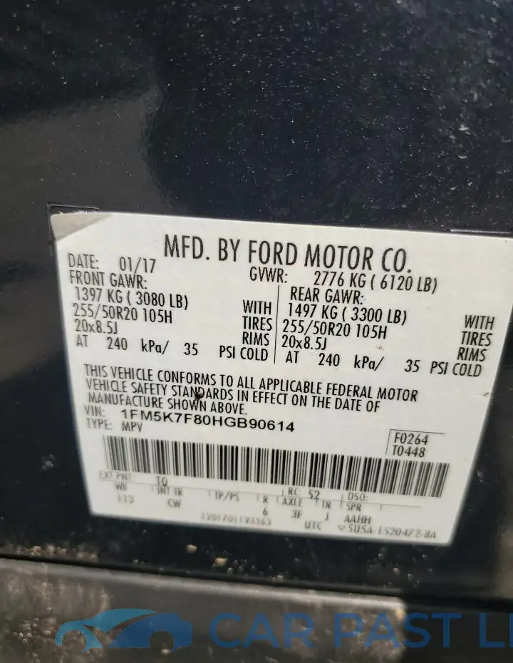 1FM5K7F80HGB90614# 13