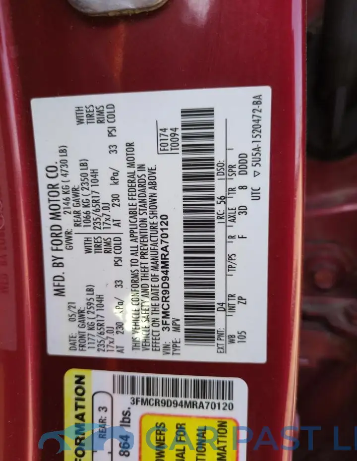 3FMCR9D94MRA70120# 12