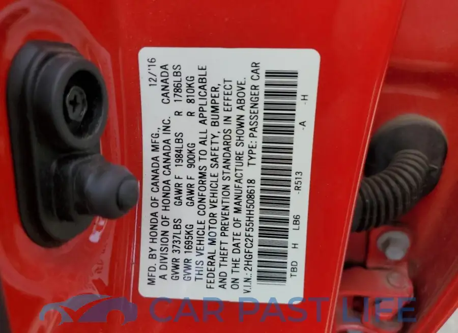 2HGFC2F55HH508618# 13