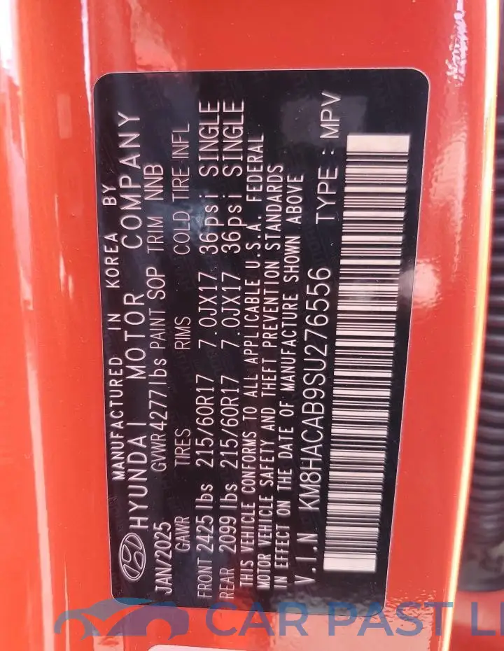 KM8HACAB9SU276556# 13