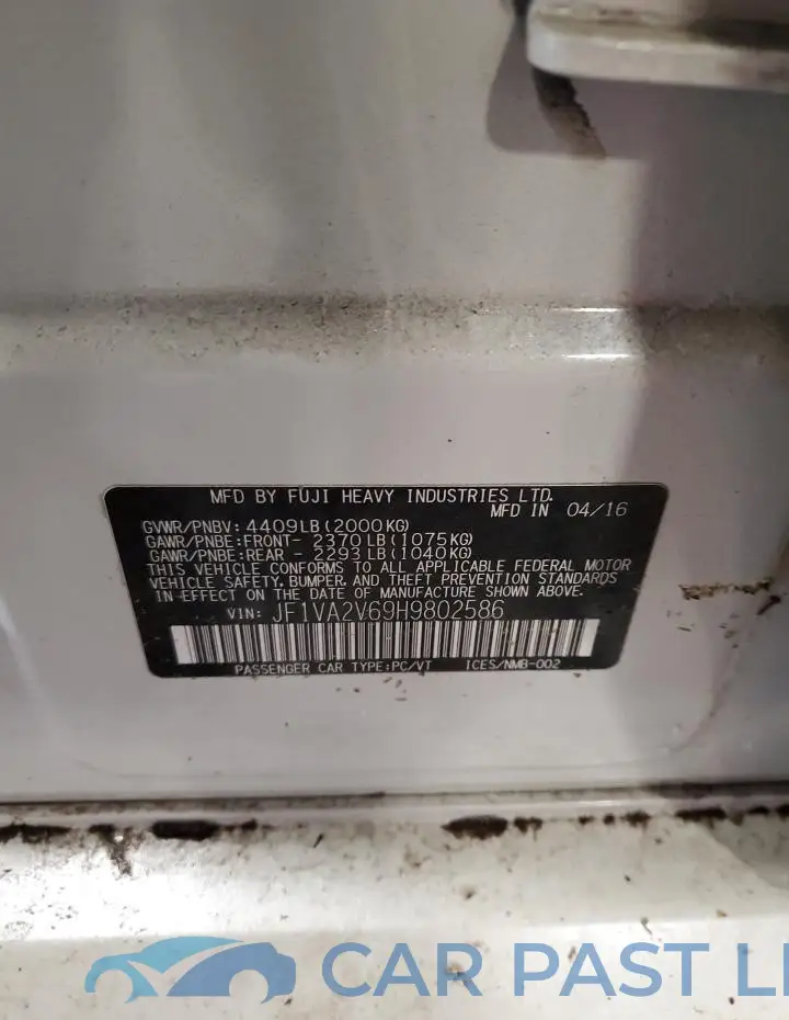 JF1VA2V69H9802586# 12
