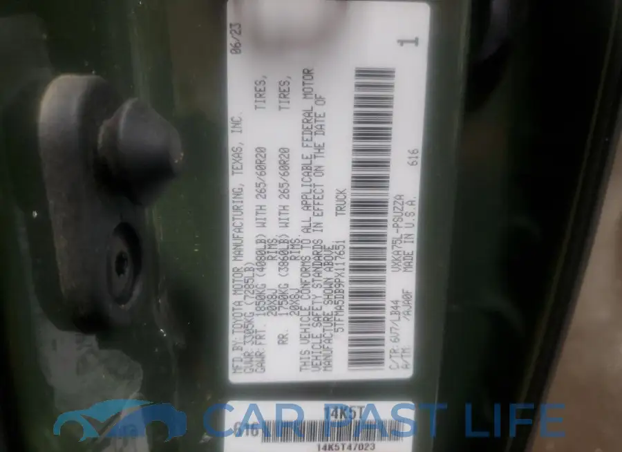 5TFMA5DB9PX117651# 13