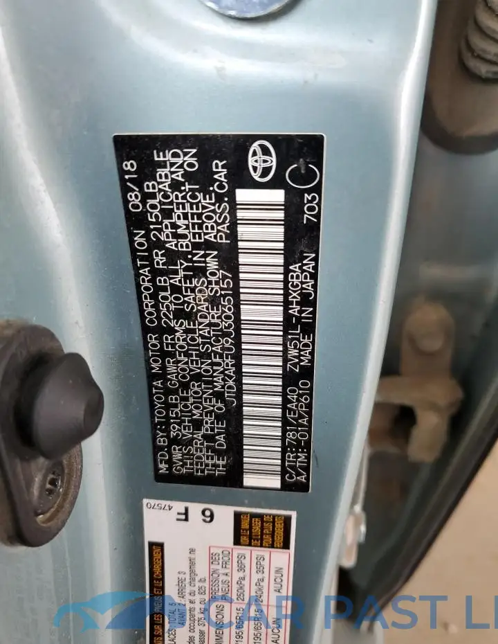 JTDKARFU9J3065157# 12