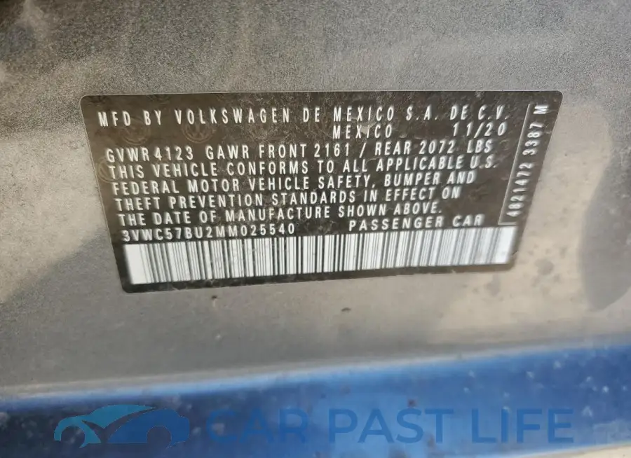 3VWC57BU2MM025540# 12