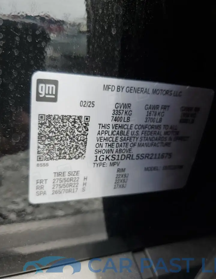 1GKS1DRL5SR211675# 13