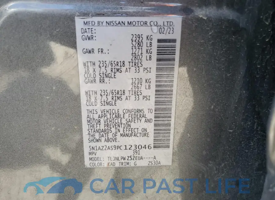 5N1AZ2AS9PC123046# 14