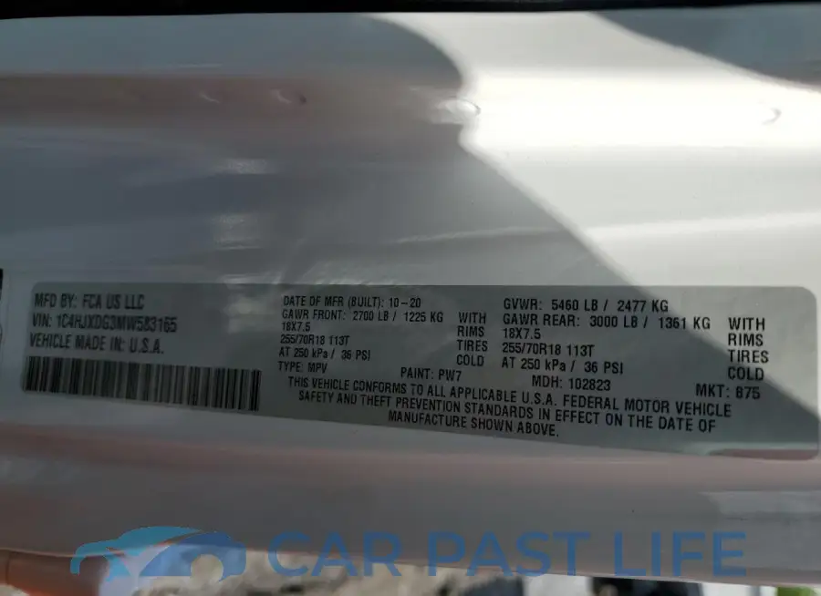1C4HJXDG3MW583165# 13