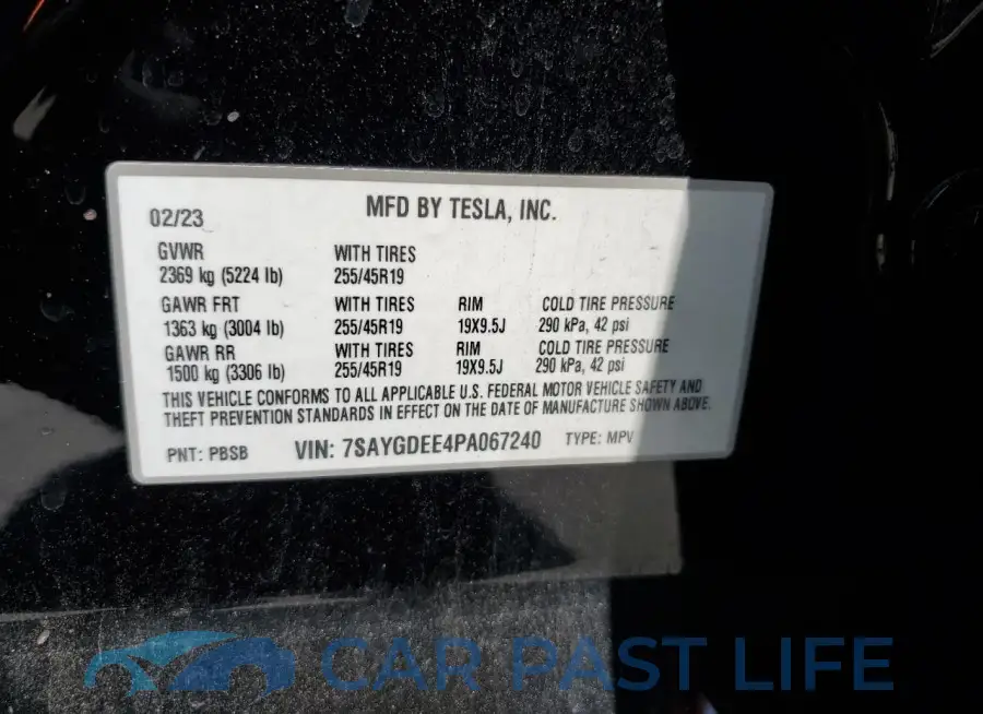 7SAYGDEE4PA067240# 13
