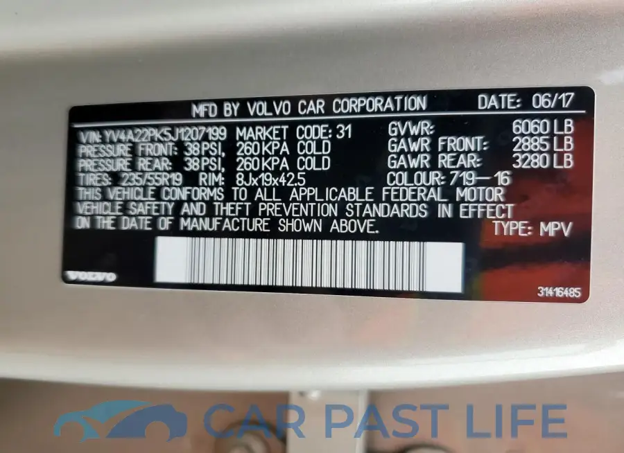 YV4A22PK5J1207199# 13