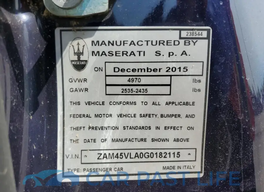 ZAM45VLA0G0182115# 13