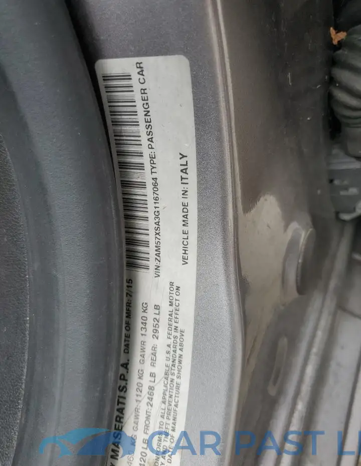 ZAM57XSA3G1167064# 12