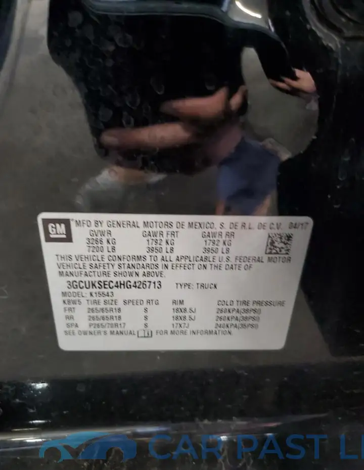 3GCUKSEC4HG426713# 12