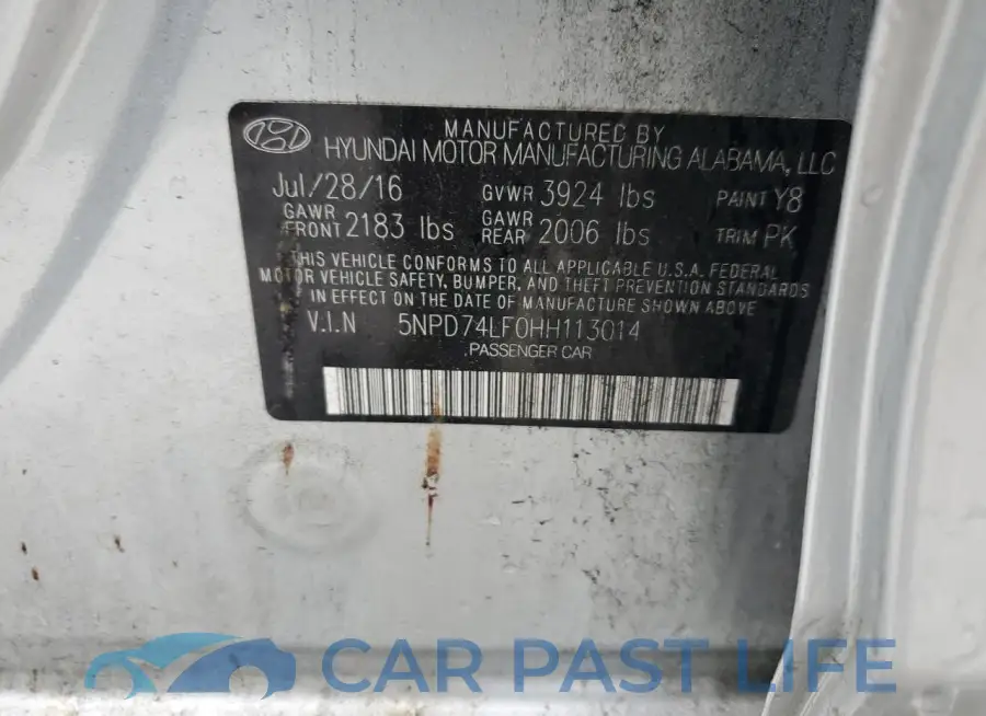 5NPD74LF0HH113014# 12