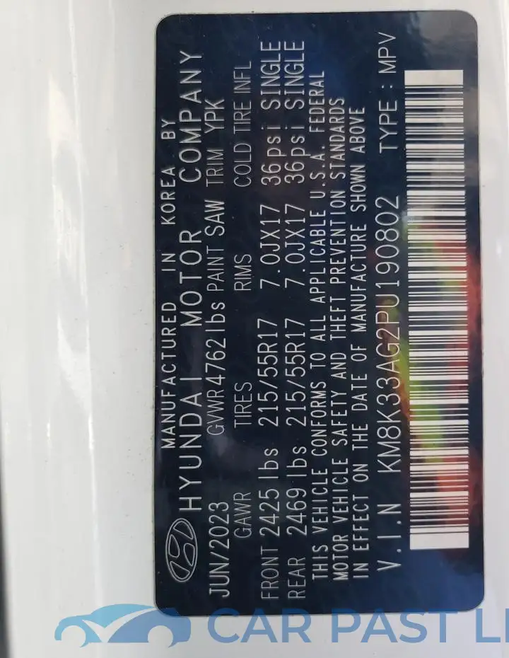 KM8K33AG2PU190802# 13