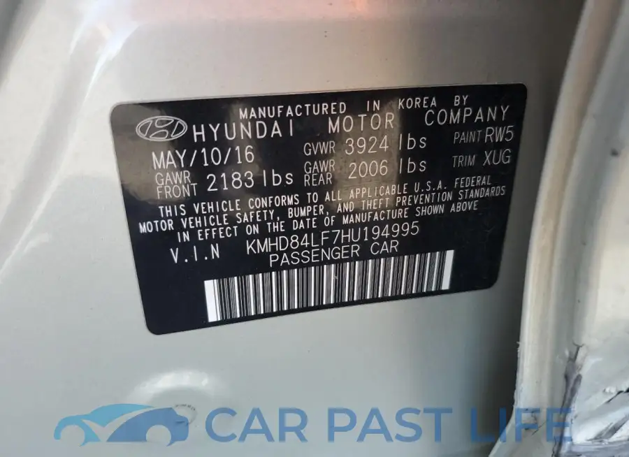 KMHD84LF7HU194995# 12