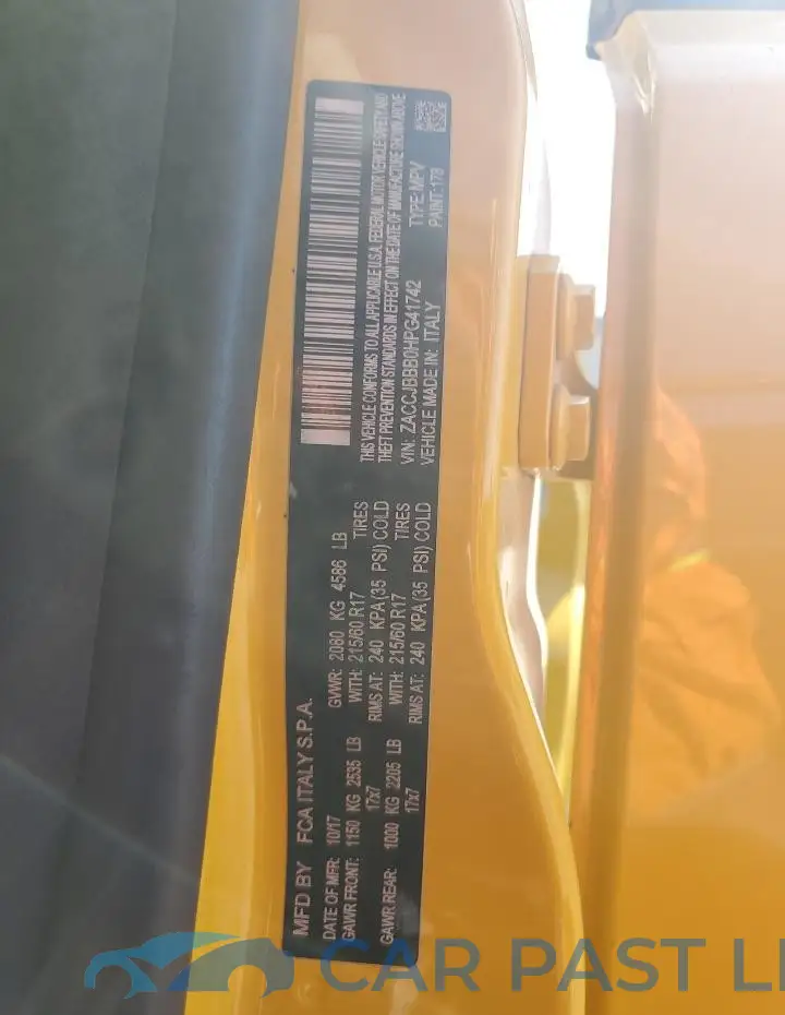 ZACCJBBB0HPG41742# 12