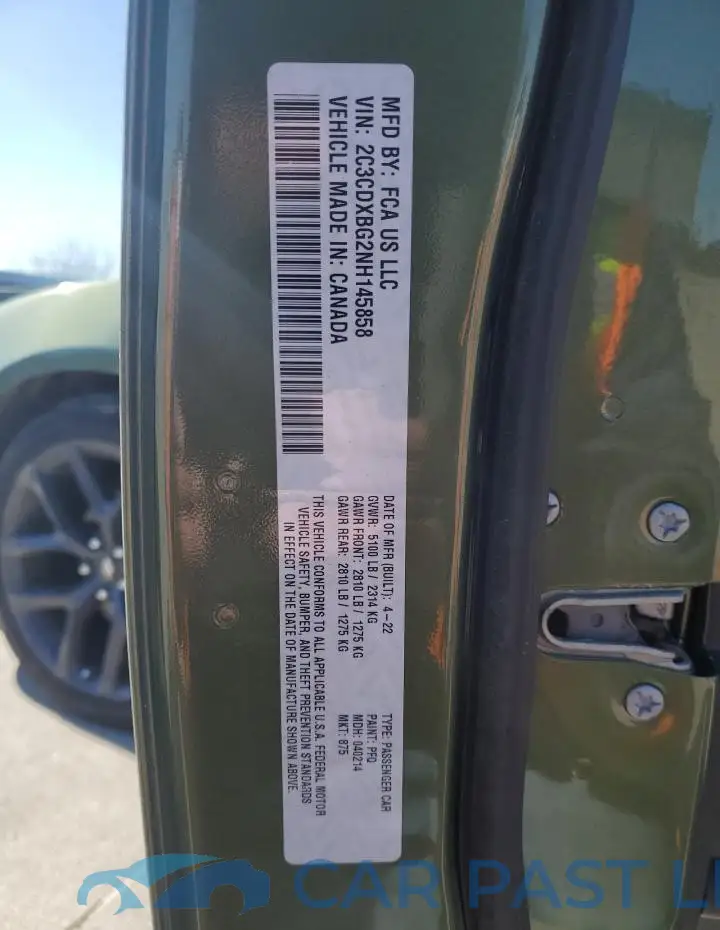 2C3CDXBG2NH145858# 12