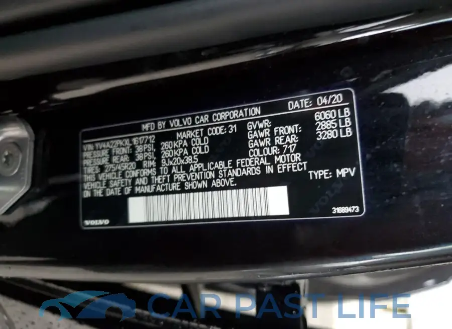 YV4A22PKXL1617712# 12