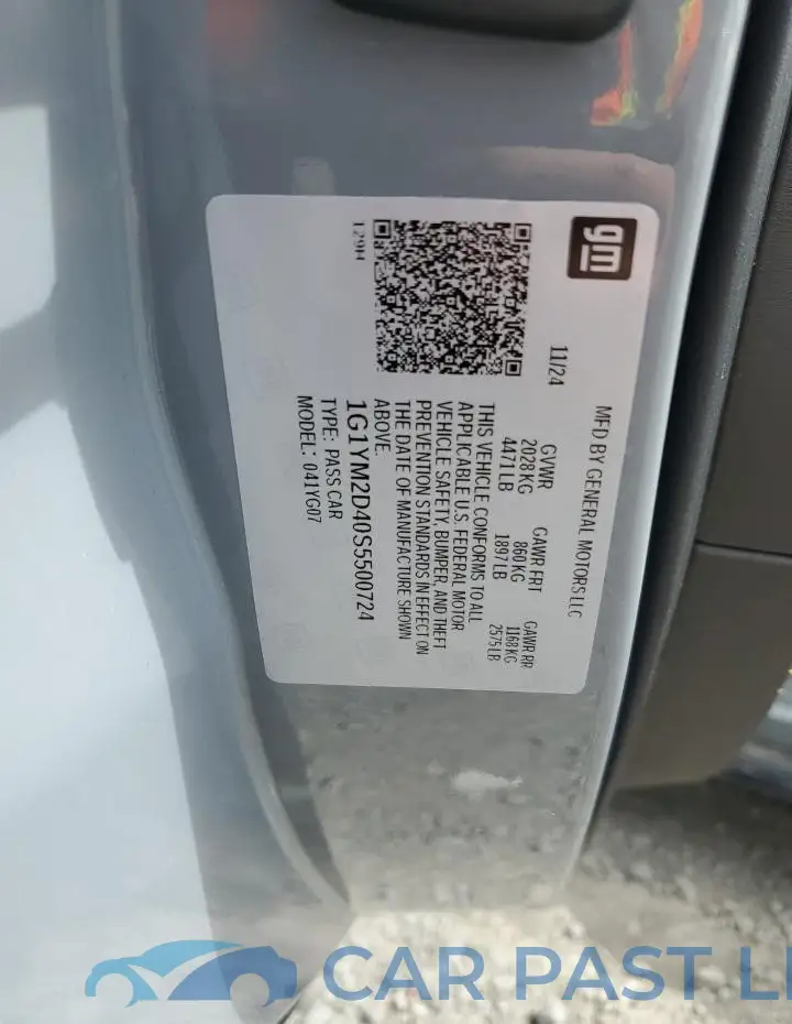 1G1YM2D40S5500724# 13
